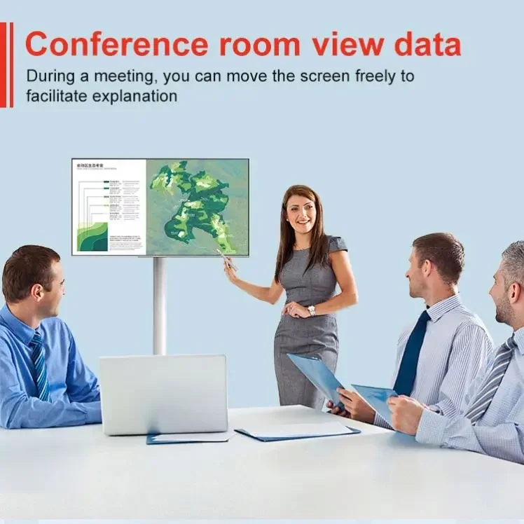 Емкостный сенсорный беспроводной Wi-Fi роллейбл Jcpc Bestietv Free Touch Screen Stand Tv Follow By Me Smart 43