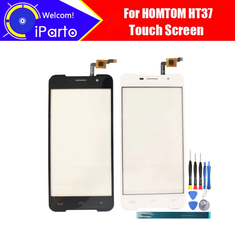 

Сенсорный экран HT37 5,0 дюйма, HOMTOM дюйма, 100% гарантия, оригинальное новое стекло, сенсорная панель для HT37 + Инструменты + клей