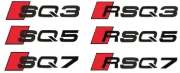 

3D ABS клей черный автомобильный багажник номер буквы наклейка для SQ3 SQ5 SQ7 RSQ3 RSQ7 логотип эмблема табличка с именем значок аксессуары