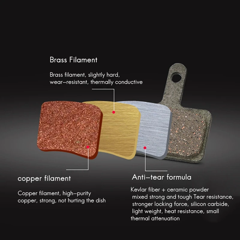 2 пары велосипедных дисковых тормозных колодок замена для Shimano M446 M355