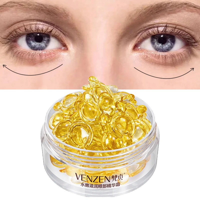 

Eye Serum Moisturizing Remove Dark Circles Eye Bags Eliminate Edema Anti-Aging Smoothes Fine Lines Firming Lifting 30 Capsules