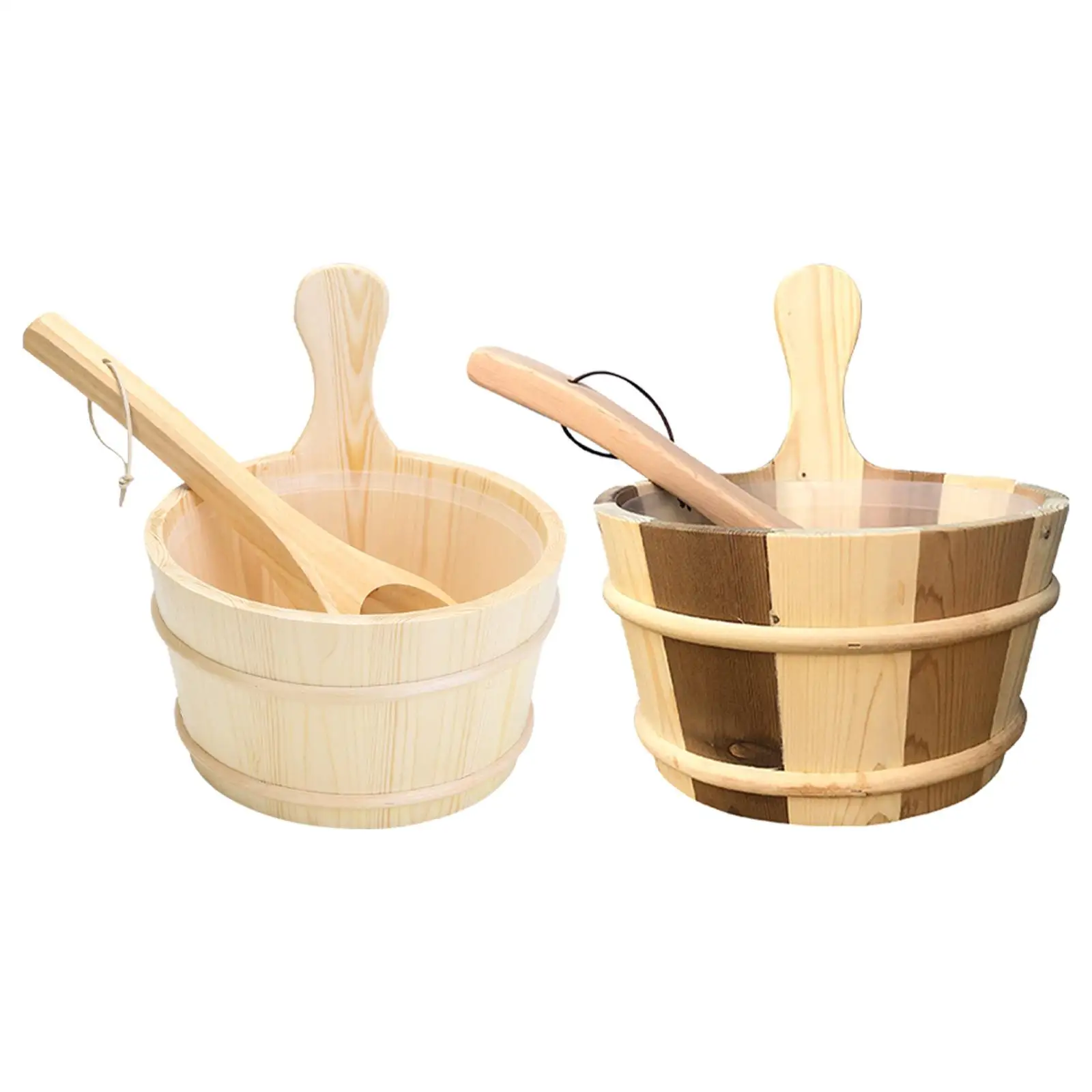 

4L Wooden Sauna Barrel Large Capacity Bath Accessories for Sauna