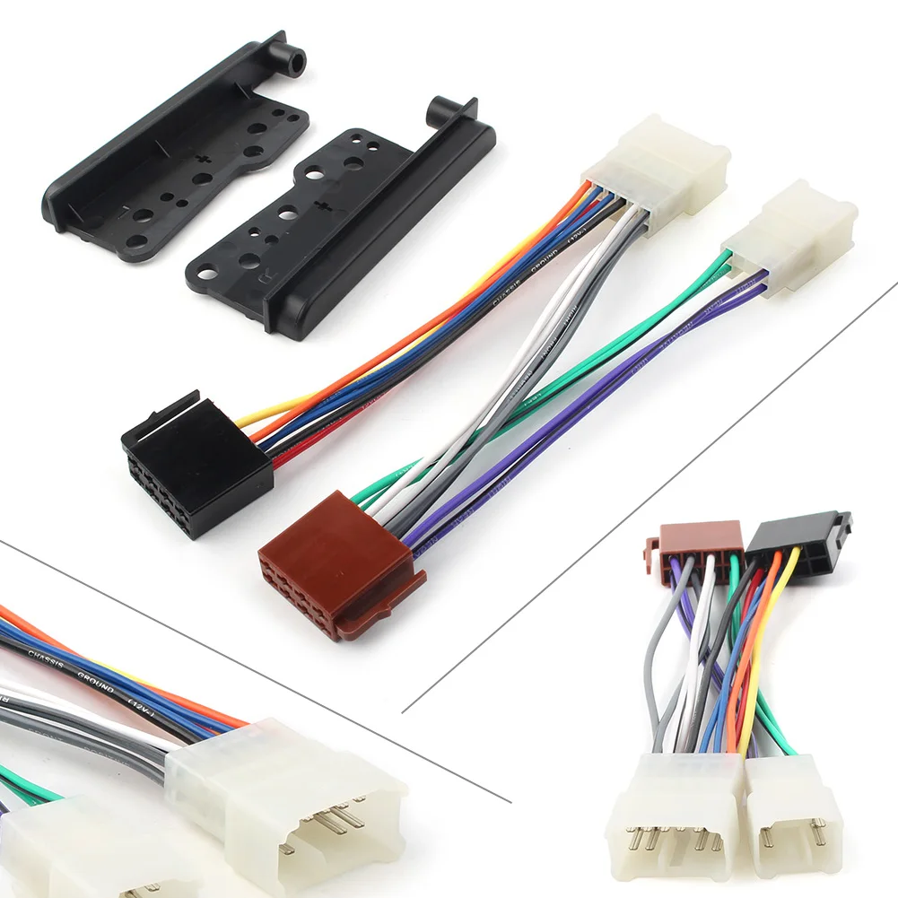 Автомобильная стереосистема 2 шт. Комплект двойной Din для приборной панели и жгут