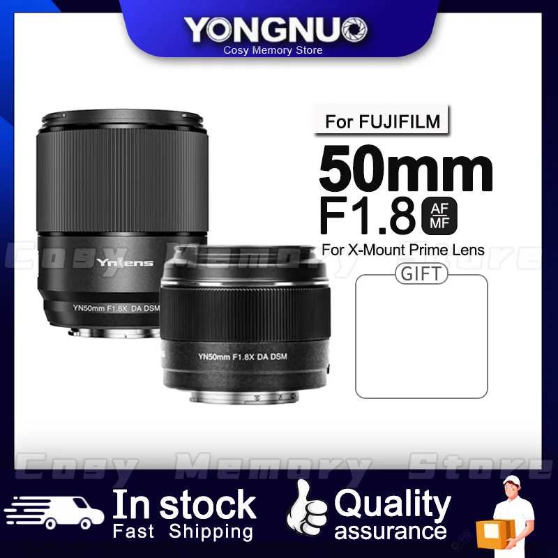 YONGNUO YN50mm F1.8X DA DSM PRO Camera Lens For Fujifilm X Mount