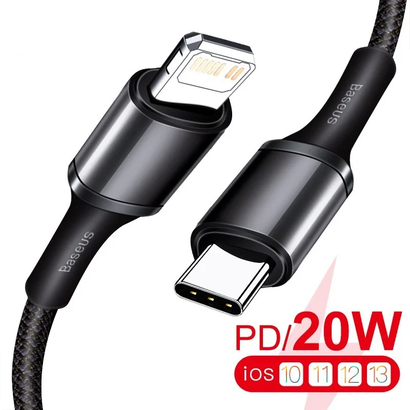 

20W PD USB Type C cable for iPhone 12 11 Pro Xs Max Fast Charging Charger for MacBook iPad Pro Type-C USBC Data Wire Cord