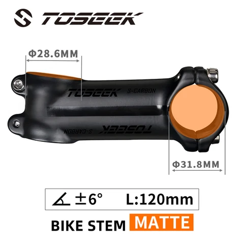 Набор рулей для горного велосипеда TOSEEK, черный матовый стержень подседельного штыря, из углеродного волокна, детали для горного велосипеда