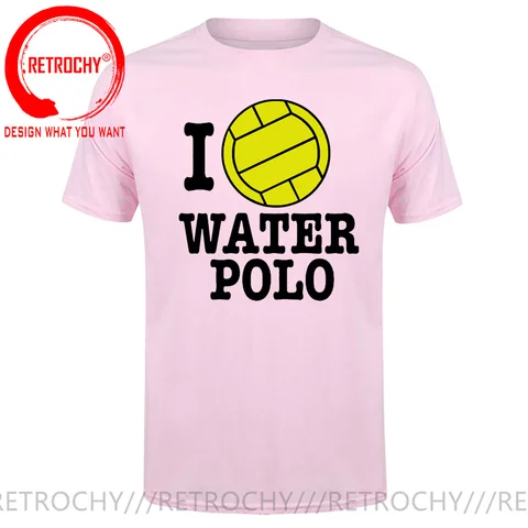 RETROCHY Мужская футболка из хлопка  I Love Waterpolo