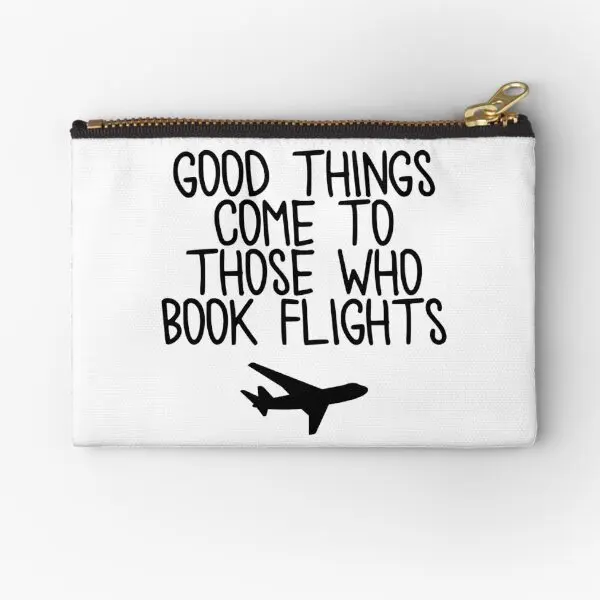 

Travel Good Things Come To Those Who B Zipper Pouches Key Wallet Coin Bag Packaging Pure Small Underwear Socks Cosmetic Panties