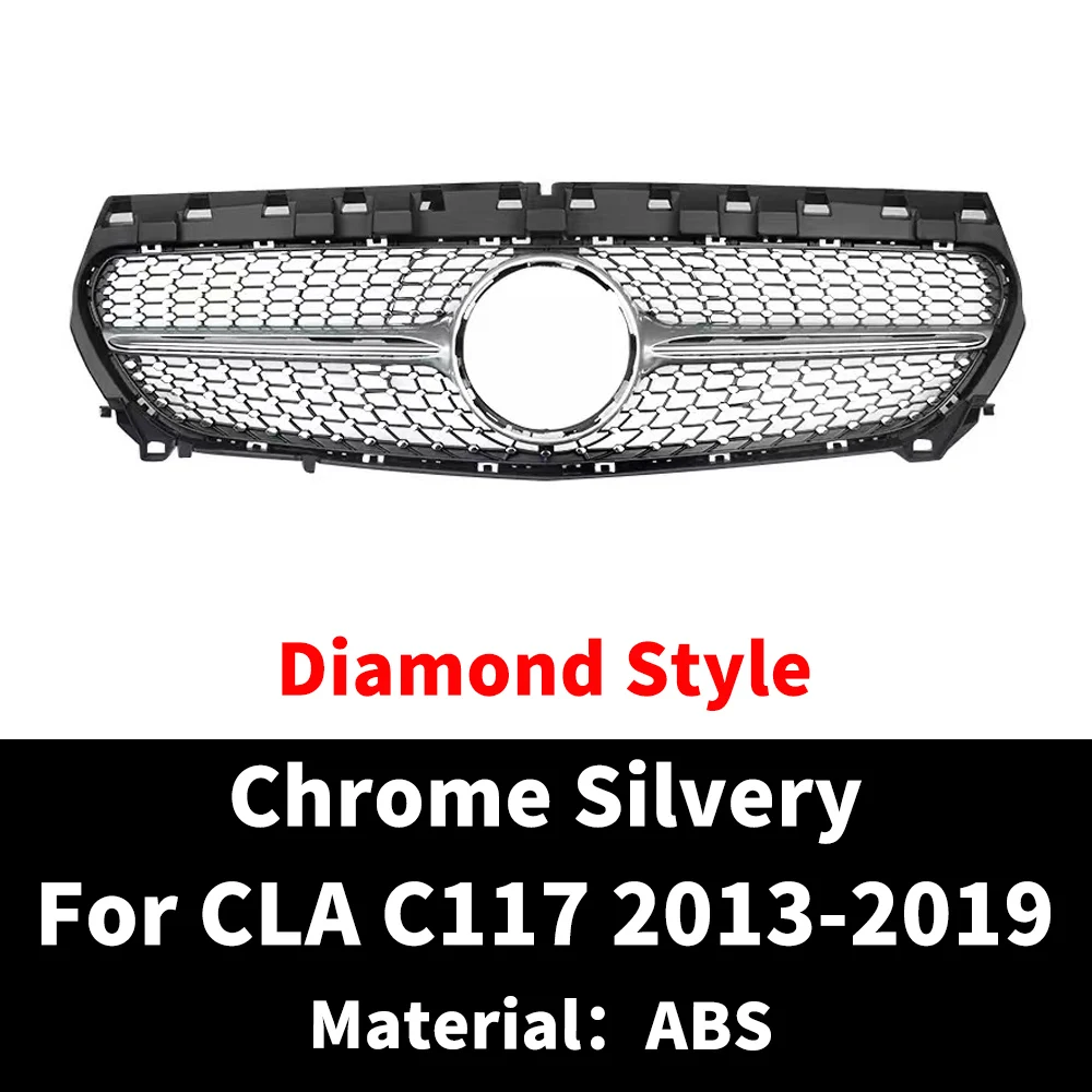 

GT Diamond Style Решетка переднего капота Гоночный бампер Решетка для Mercedes Benz CLA C117 W117 2013-2019 как 180 200 220 260
