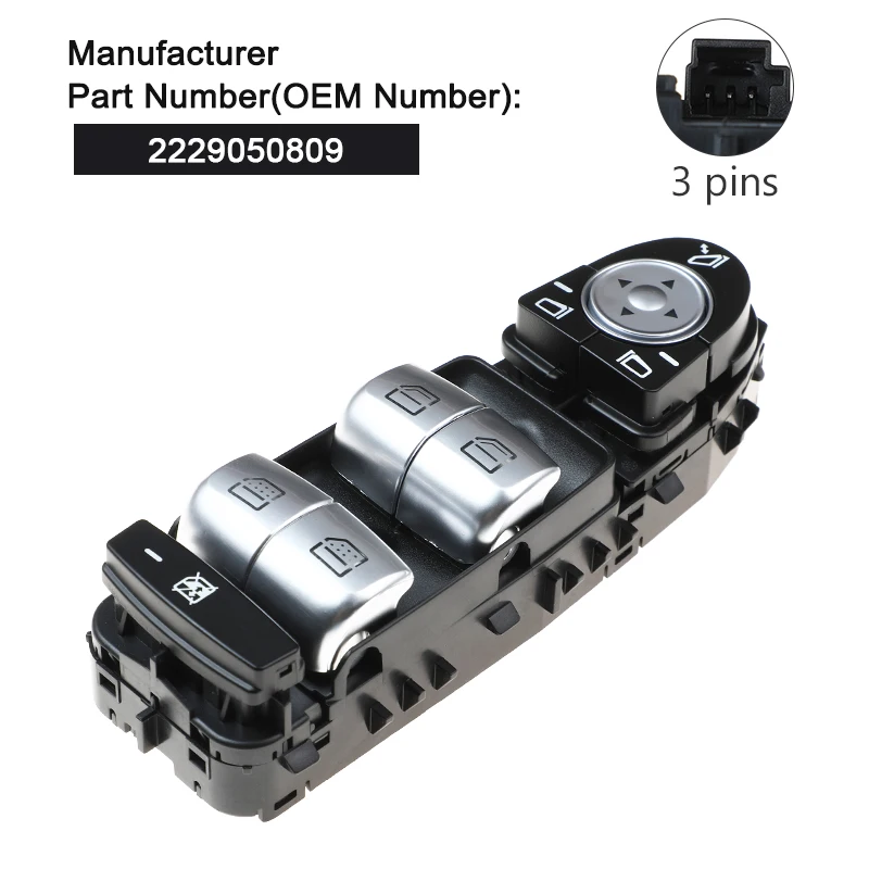 Фото 2229050809 Переключатель стеклоподъемника 2229056800 для Mercedes-Benz C-Klasse W205 S205 C180 C200 C220 C250 C300 C400 №3