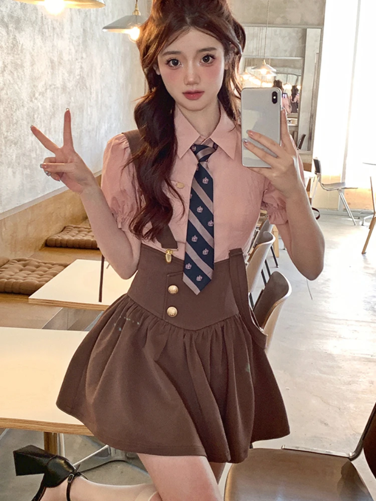 Летний милый комплект из двух предметов для женщин повседневный Женский