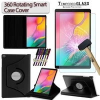 360 rotating cover for samsung galaxy tab a8 10 5tab a 10 1s6 lite 10 4tab a7 10 4 letaher tablet black casetempered film