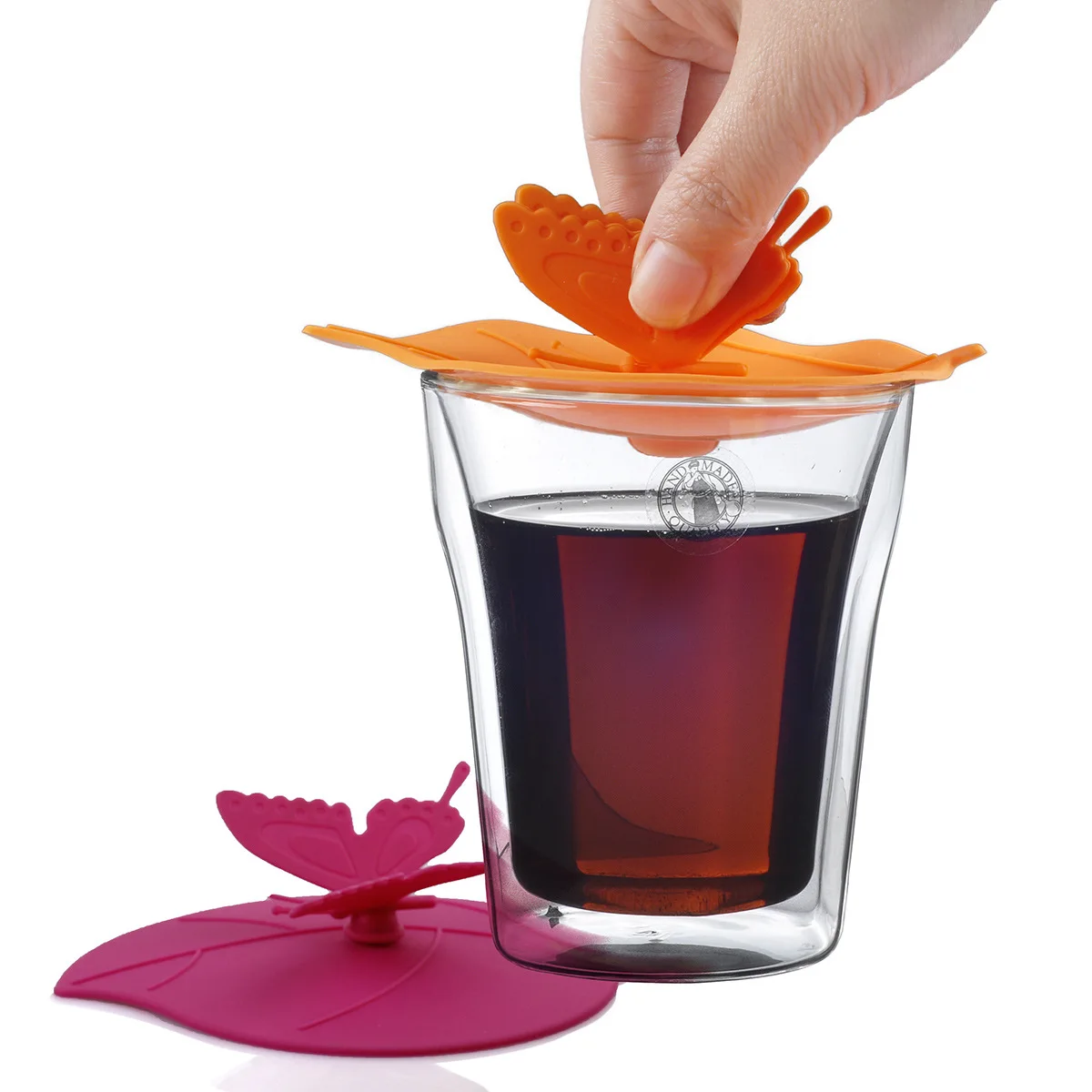 

Новинка, пластиковая силиконовая крышка на присоске в виде бабочки для кофейной чашки, резиновые крышки для чашек для питья