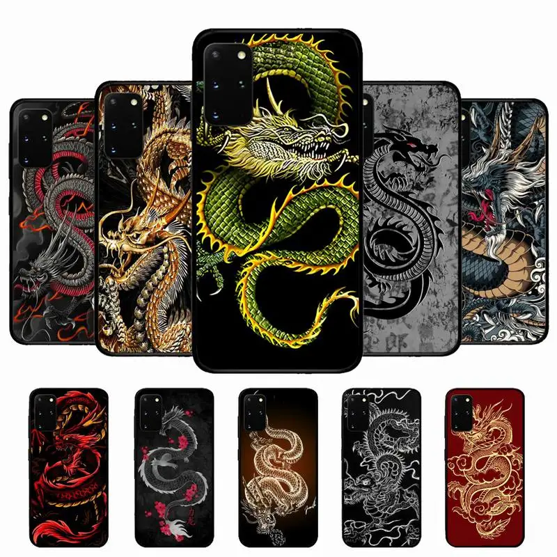 

Chinese Vintage Dragon Phone Case for Samsung S10 21 20 9 8 plus lite S20 UlTRA 7edge