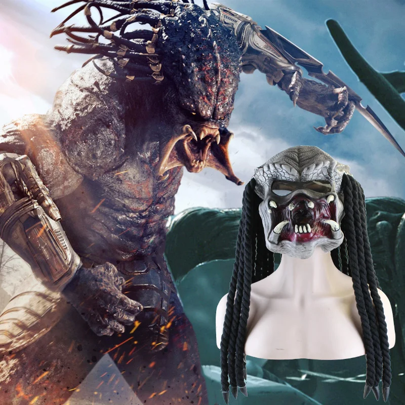 

Film Alien Vs Predator Masker Gruwelijke Monster Maskers Halloween Cosplay Props Gemiddelde Grootte Voor Volwassenen
