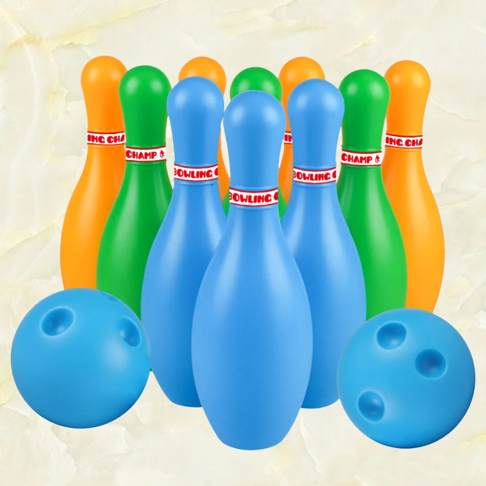 

1 Set Kids Bowling Toys Plastic Gutterball Educational Funny Bowling Ball Toys for Children Toddlers (Random Sports leisures