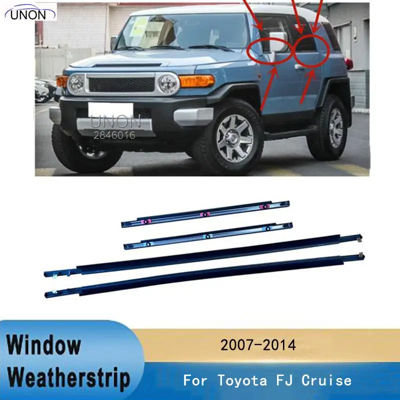 

4 шт., Уплотнители для окон, боковые двери, наружное стекло, литье, отделка, уплотнение для Toyota FJ Cruiser 2007-2014