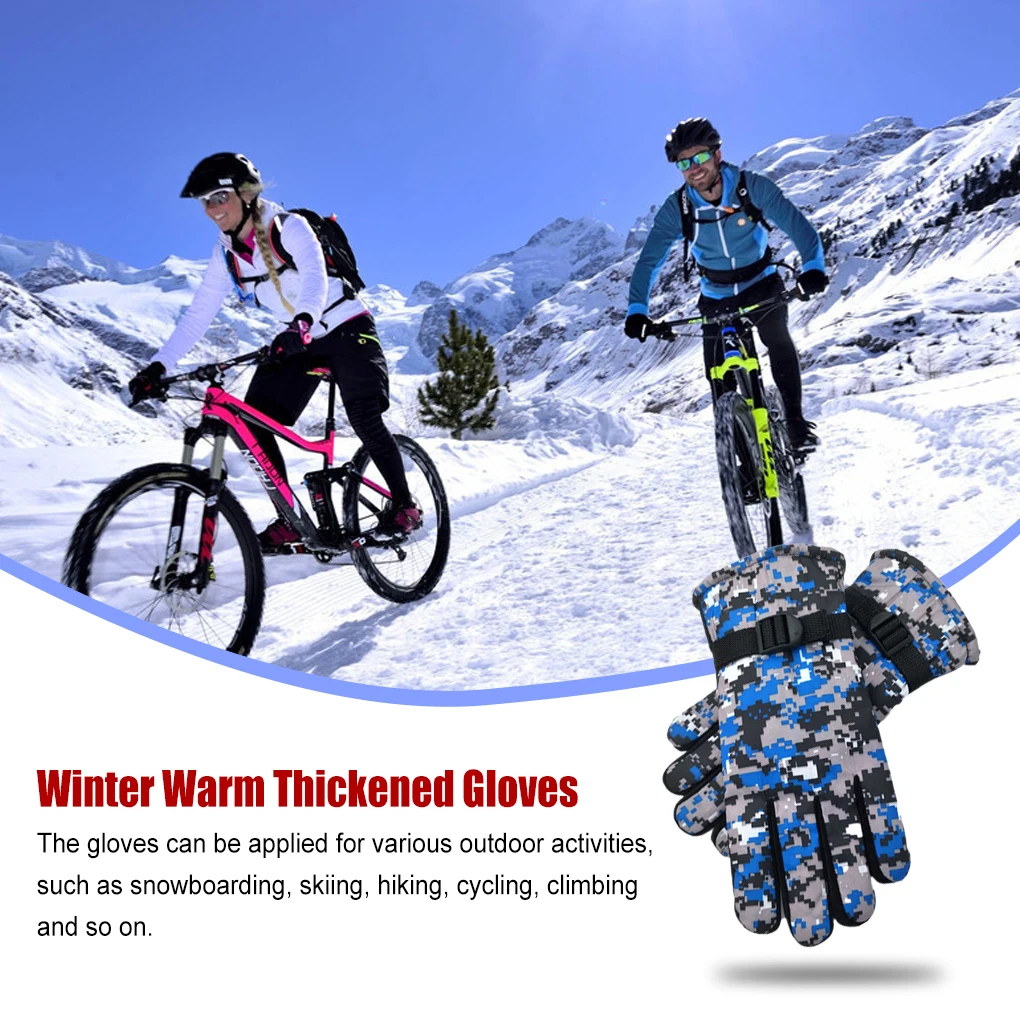 

Теплые перчатки варежки регулируемые взрослые перчатки для велоспорта Аксессуары синие