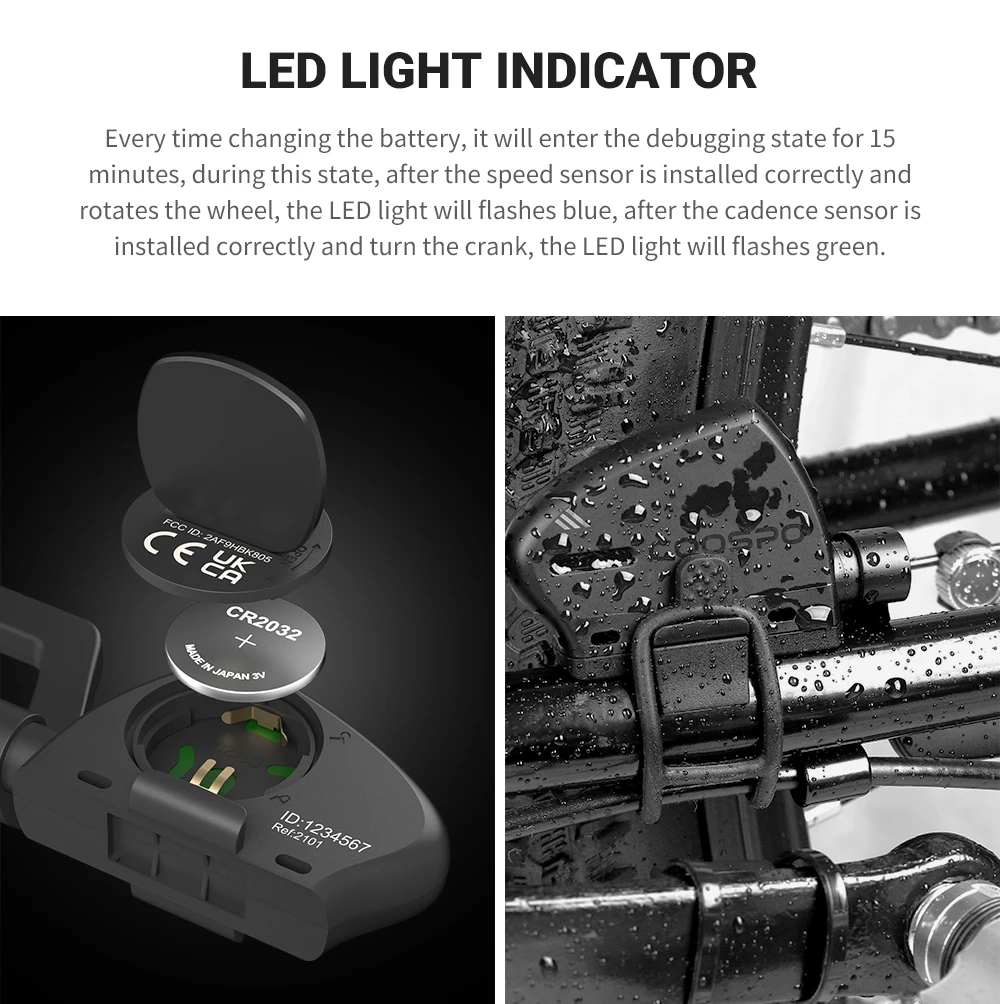 Беспроводной Bluetooth 5.0 датчик движения велосипеда