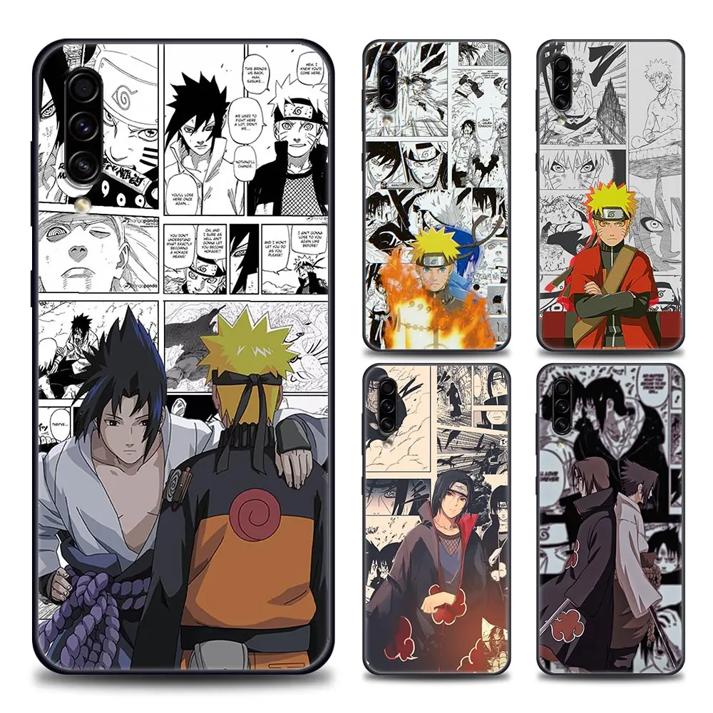 

NARUTO Sasuke Silicone Case For Samsung Galaxy A10 A30s A50 A60 A70 A80 S A90 F52 F12 A7 2018 Uchiha Itachi Anime Soft TPU Cover