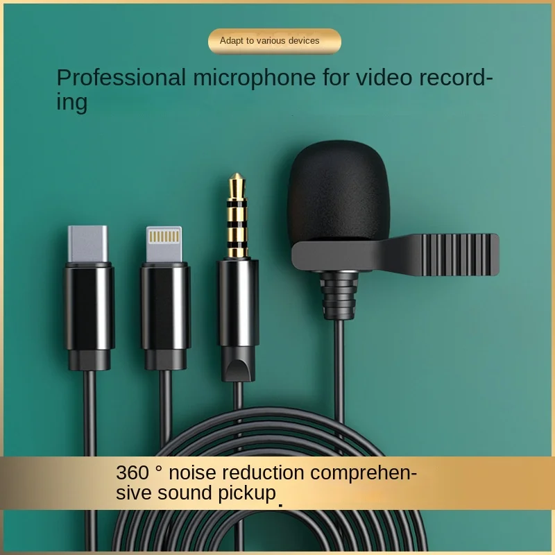 

USB 3.5 Mm Microphone Clip Tie Collar for Mobile Phone Speaking In Lecture 1.5m/3m Bracket Clip Vocal Audio Lapel Microphone