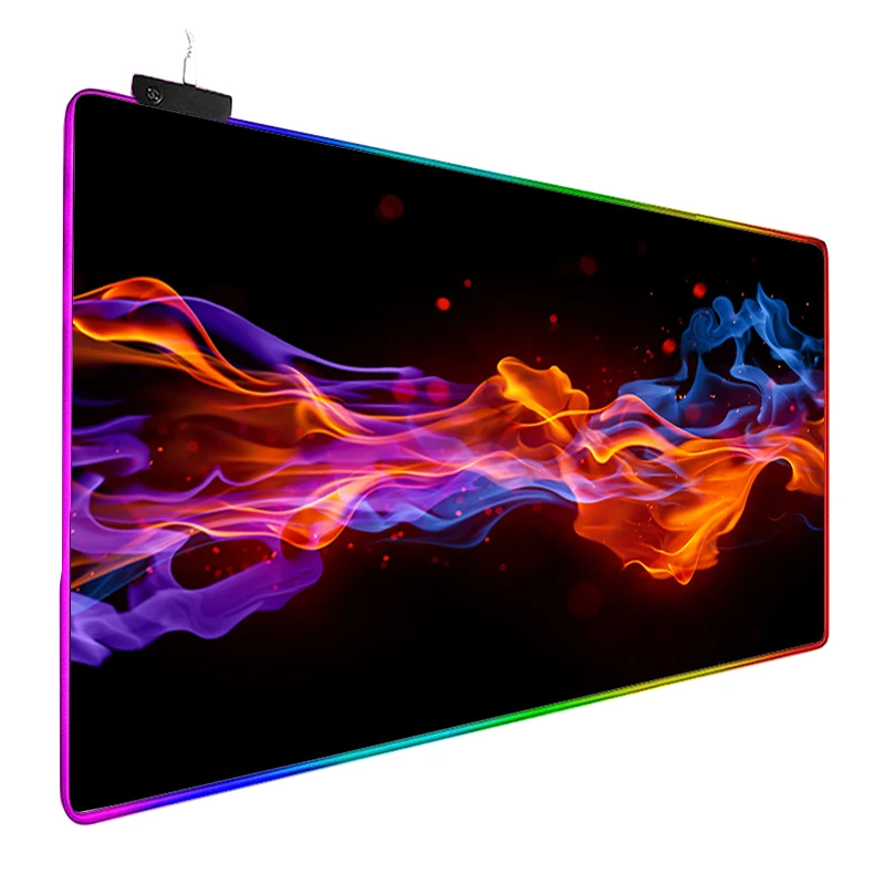 game mousepad led light computer desktop carpet rgb mouse pad rubber gaming keyboard pad laptop desk mat gamer mause mat large free global shipping