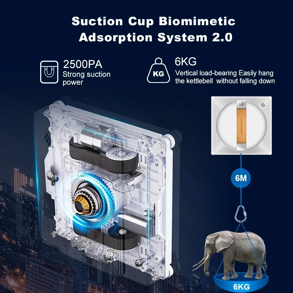 Робот для мытья окон Liectroux YW710 лазерный датчик с двойным распылением воды