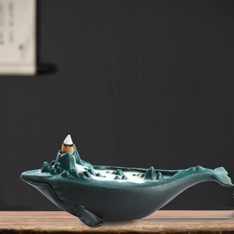 

Back Flow Stick Censer Candlee Vessel Plate Base Modern Smoke Waterfall Whale Fall Aesthetic Candlee Censer Encens Home Office