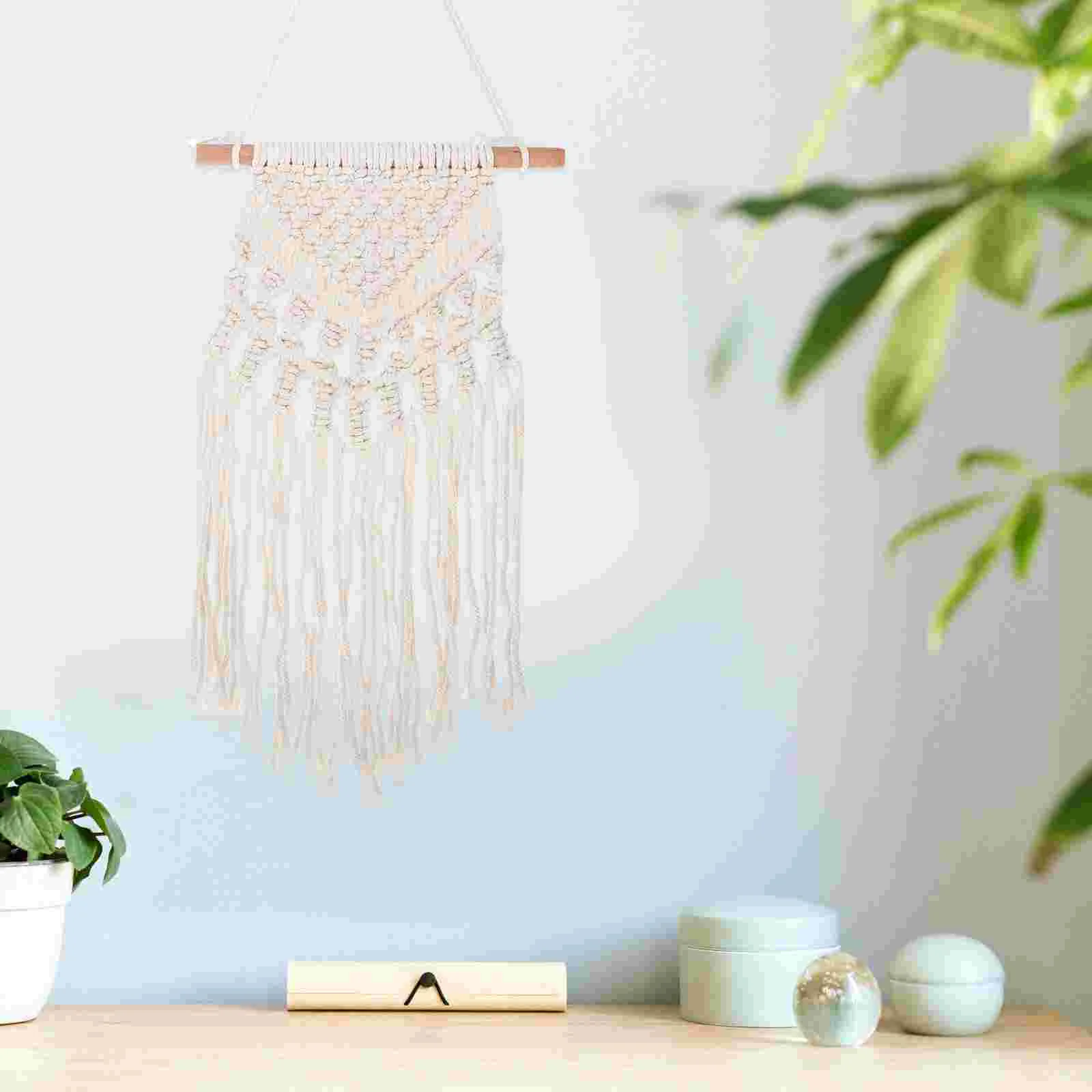 

Embellishments Crafting Bedroom Tapestry Decor Wall Tassel Pendant Cotton Rope Macrame Tapestry Woven Tapestry Pendant
