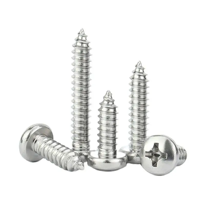 

M6 M8 STAINLESS STEEL PAN ROUND HEAD SELF TAPPING WOOD SCREWS CHIPBOARD