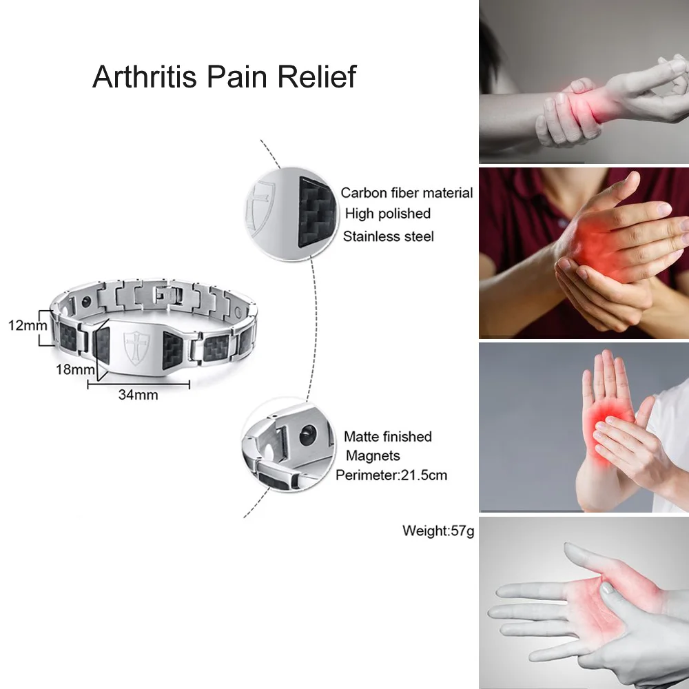 Магнитные браслеты Vinterly из нержавеющей стали для мужчин Ювелирное Украшение на