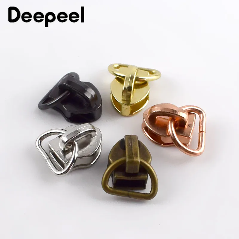 

30/50 шт. Deepeel 5 # D кольцевые слайдеры на молнии для нейлоновых звеньев зеркальный Ремонтный комплект сменные DIY сумки для одежды Швейные аксесс...