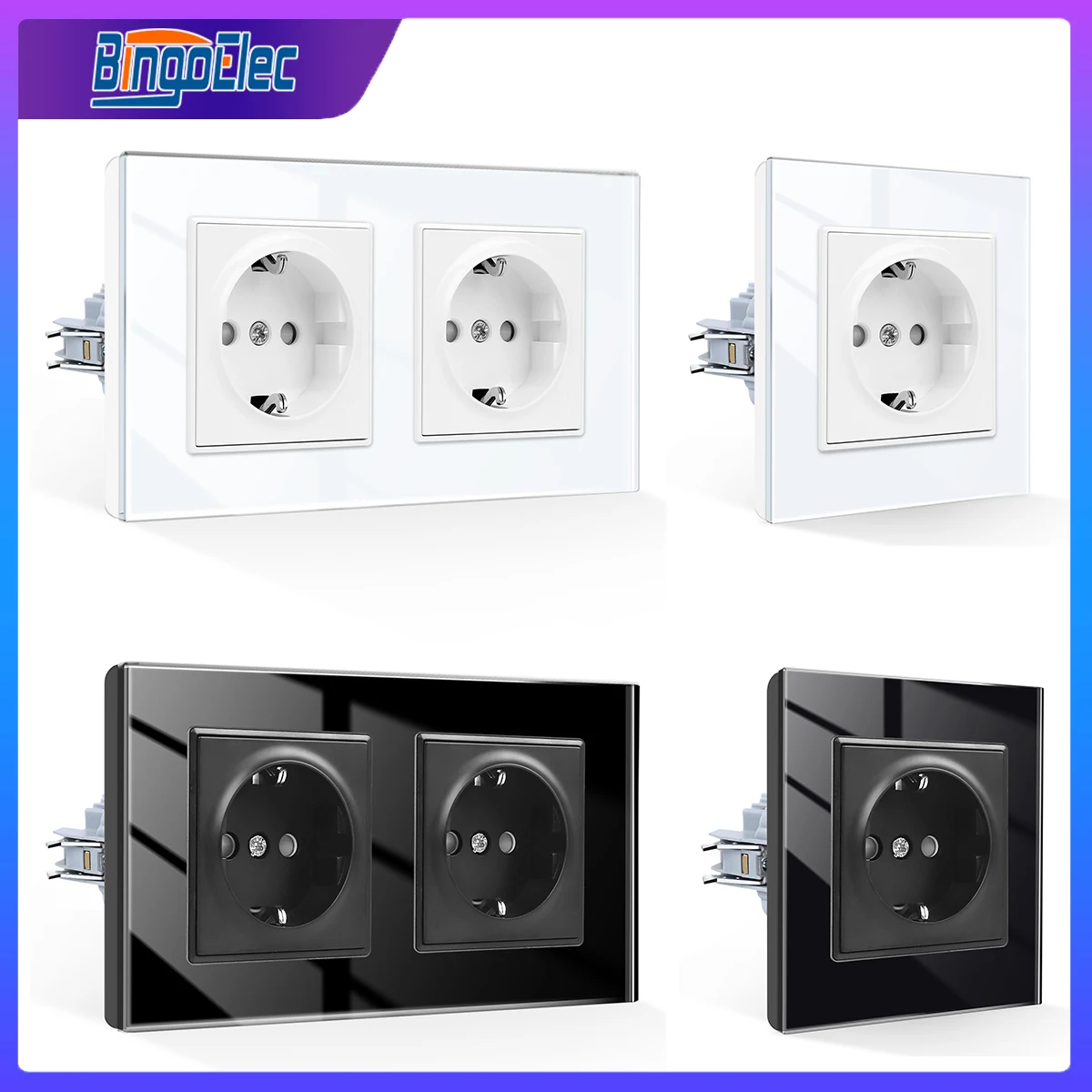 Электрическая настенная розетка Bingoelec стандарта ЕС