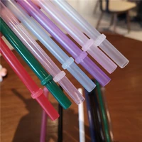 starbk solid color plastic straw with logo replacement accessories drop resistant heat resistant hard reusable straw