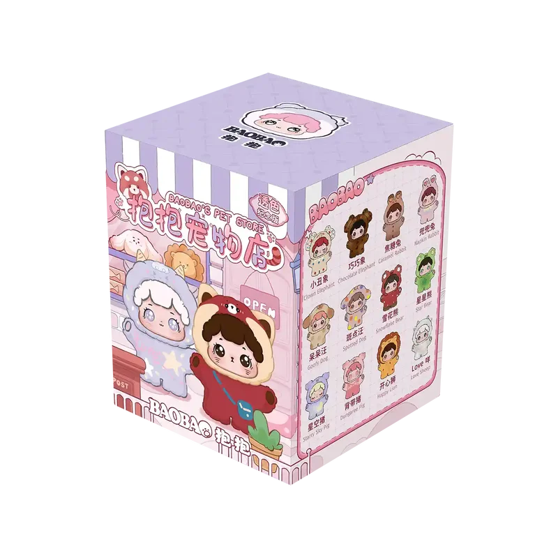 Поп BAOBAO Hug Pet Shop Первое поколение Прозрачное памятное издание Слепая коробка