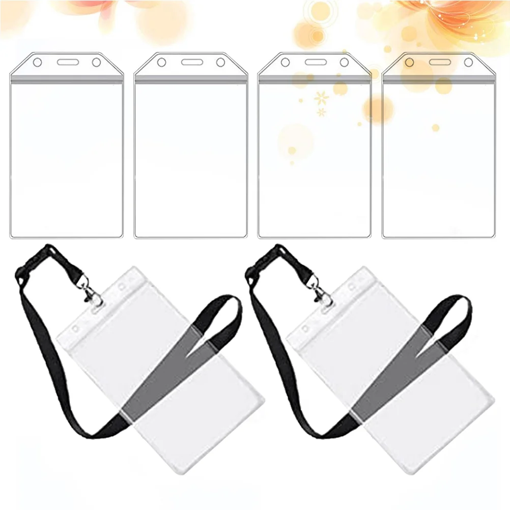 

6pcs Boarding Pass Cover Luggage Label Holder Practical ID Holder Passport Name Tag Hanging Shell (4pcs Style 1 Cover + 2pcs ID