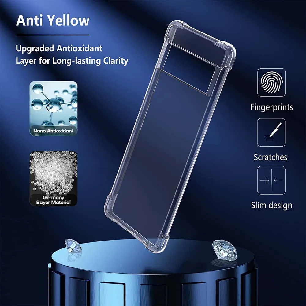 Прозрачный силиконовый чехол для Google Pixel с защитой от царапин пыленепроницаемый