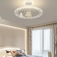 Children's room chandelier boy bedroom light girl fashion modern minimalist astronaut planet eye protection led lamps