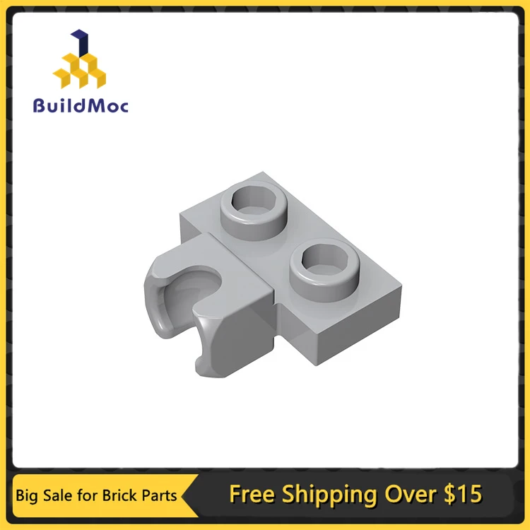 10Pcs MOC Parts 14704 Plate Modified 1 x 2 with Small Tow Ball Socket on Side Compatible Brick Building Block Particle Kid Toy