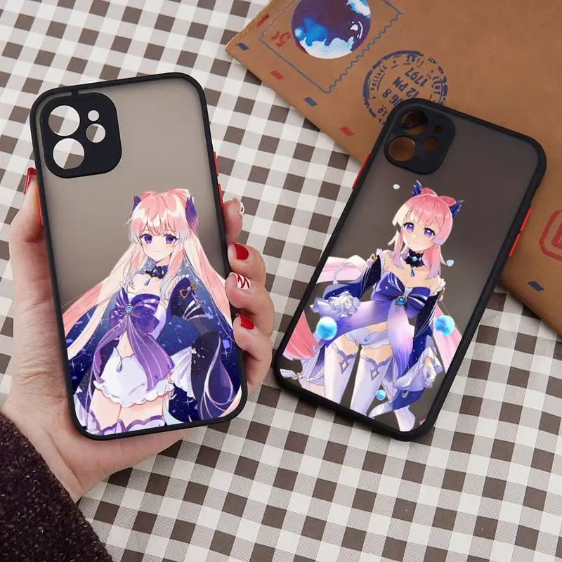 

Sangonomiya Kokomi Genshin Impact Phone Case matte transparent For iphone 7 8 11 12 13 plus mini x xs xr pro max cover