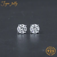 joycejelly s925 classic 4 prongs 0 511 5ct f color moissanite vvs fine jewelry diamond stud earring for women silver gift