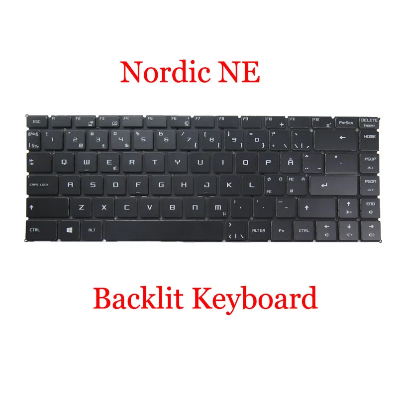 Клавиатура с подсветкой US RU для MSI GF63 8RC 8RD тонкая 8S 8SC 8RCS 9SC 9sr 9SCX 9RC 10UC 10UD 10SC 10SCX 11UC 11UD
