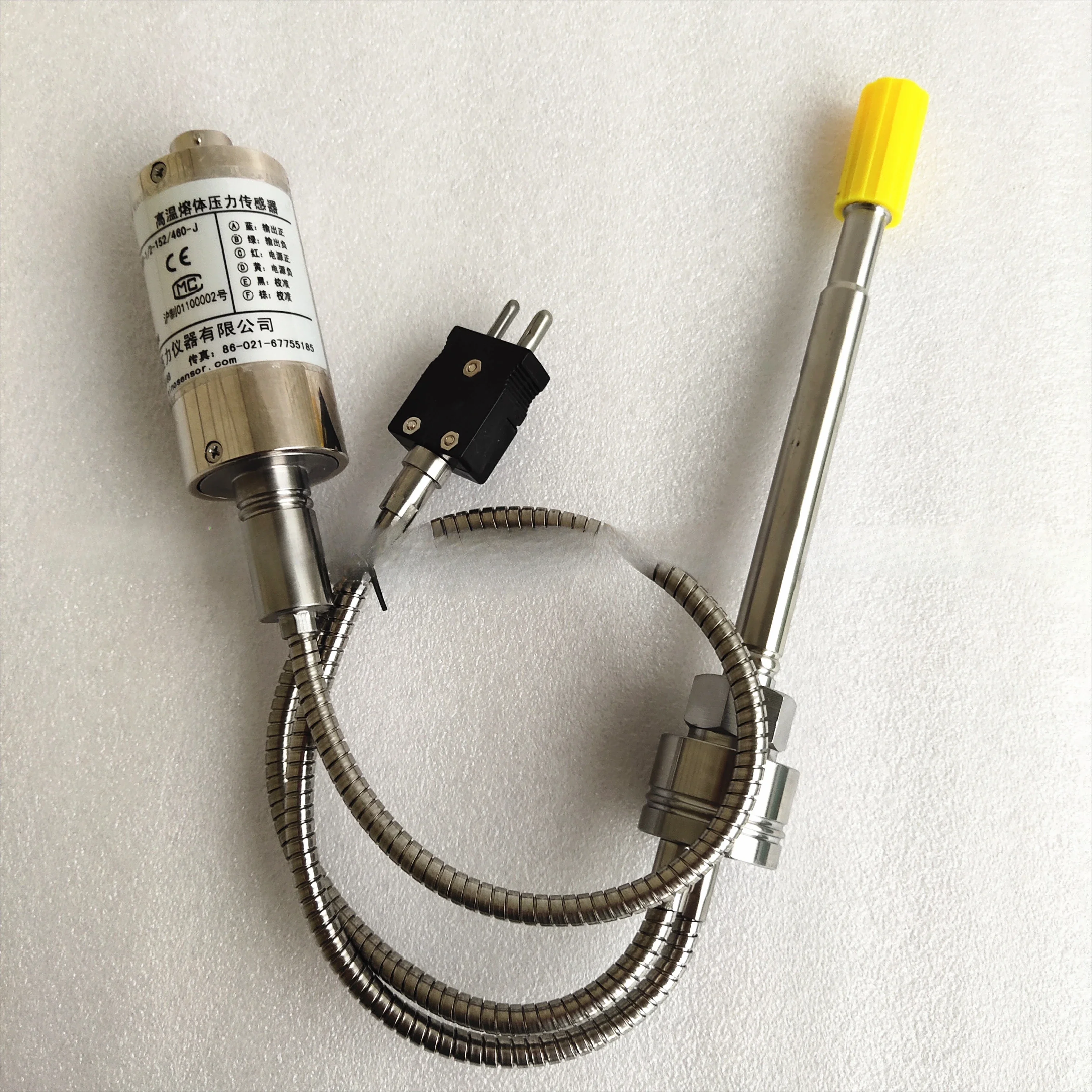 ZHYQ PT124G-123T-50Mpa- 1/2-20UNF-152/460-J-3.33 мВ/В-6 Датчик давления расплава 6-контактный с