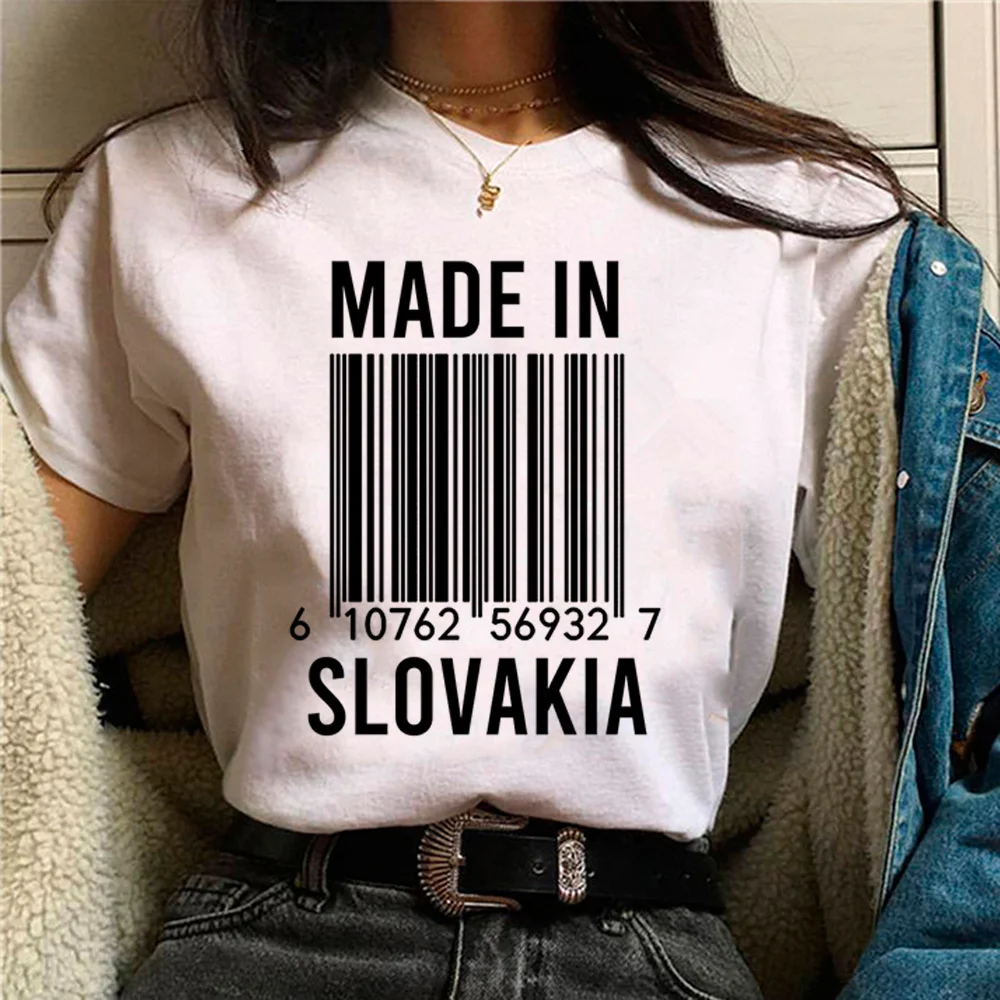 

Словения Словакия Топ для женщин Y2K уличная одежда футболки Женская японская одежда