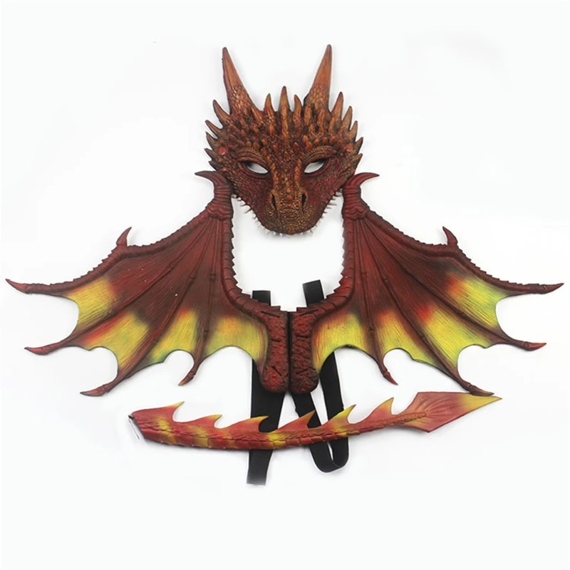 

Dragon Wing Mask Tail Dress Up Costume Outfit Accessory Dragon Wing Cosplay