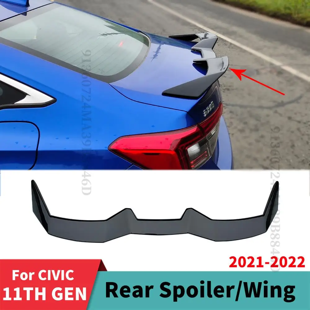 

Deflector Styling Splitter Boot Lip Rear Sport Spoiler Wing For Honda 11TH CIVIC FE1 Sedan 2021 2022 FK Modified Trunk Body Kit