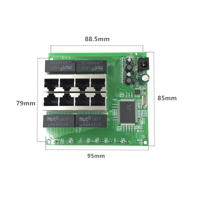 OEM PBC 8-портовый гигабитный Ethernet-коммутатор 8-контактный разъем 10/100/1000 м