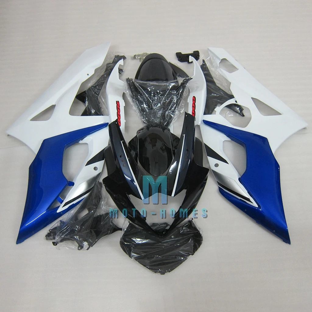 

100% комплект обтекателей под давлением для SUZUKI K5 GSX R1000 05-06 GSXR1000 2005 2006, дорожные гонки, АБС-пластик, корпус, ремонт велосипеда, синий, белый