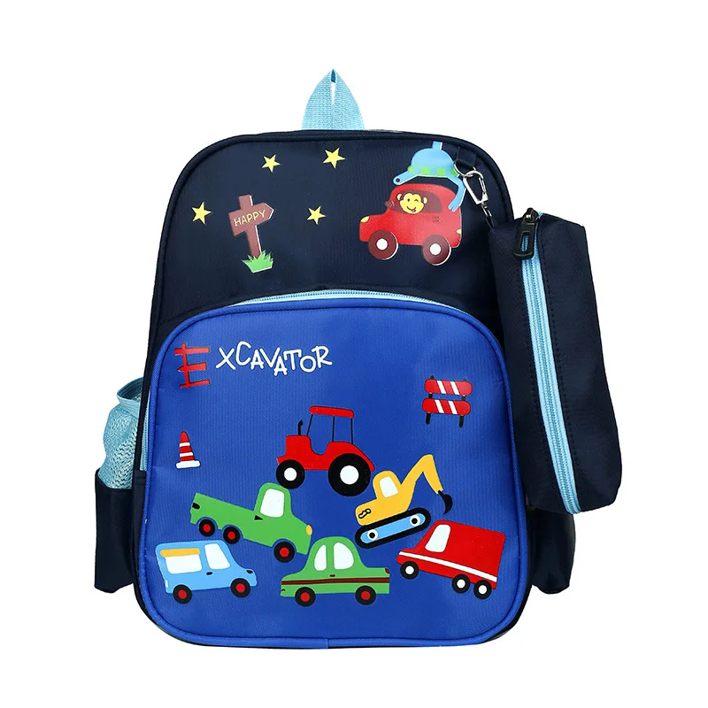 Children's Schoolbag Cartoon Fashion Cute Car Kindergarten Backpacks for Preschool Boys and Girls Large Capacity Schoolbag