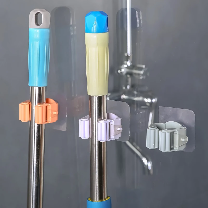 

Настенные крючки для швабры, органайзер для швабры, клейкая многофункциональная комнатная вешалка в виде милого кота, крепкая компактная ш...